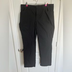 Eddie Bauer Men's Flat Front Black Fleece Lined Pants Straight Black Size 38x32